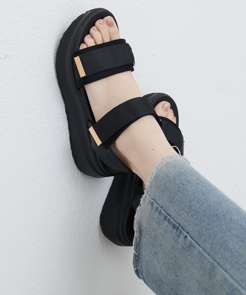 natural couture（ナチュラルクチュール）の「サテンテープスポサン（その他シューズ・レディース・グレー/ブラック/ベージュ・LARGE/MEDIUM/SMALL/X-LARGE）」の7枚目の写真