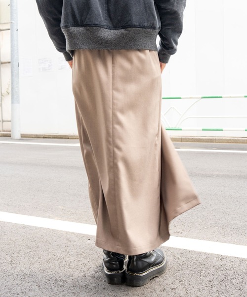 Subciety（サブサエティ）の「Layered wrap skirt（スカート・レディース・ブラック/ダークベージュ/チャコールグレー・マルチサイズ）」の13枚目の写真