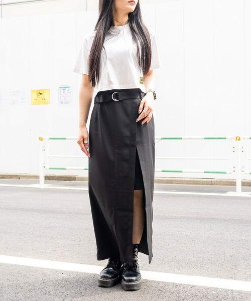 Subciety（サブサエティ）の「Layered wrap skirt（スカート・レディース・ブラック/ダークベージュ/チャコールグレー・マルチサイズ）」の7枚目の写真