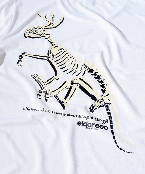 ELDORESO（エルドレッソ）の「Dinosaur Tee / ダイナソーT（Tシャツ/カットソー・メンズ・ブラック/ホワイト/イエロー・SMALL/LARGE/MEDIUM/X-SMALL）」の10枚目の写真