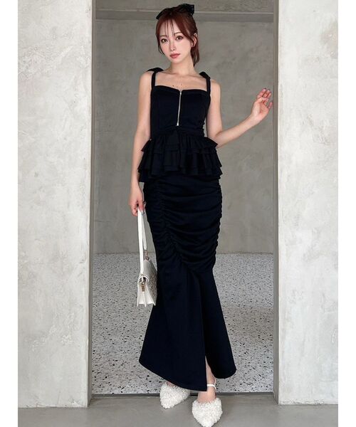 RESEXXY(リゼクシー)の「フーディベアトップス【セットアップ着用可能】(キャミソール・レディース・チャコールグレー/ライトグレー/ブラック・FREE)」の20枚目の写真