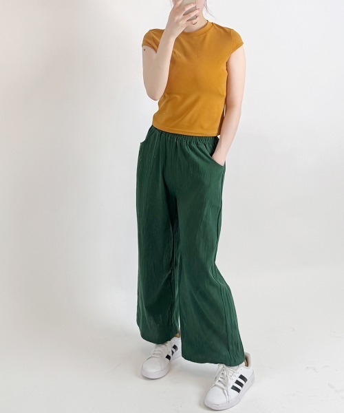 NANAHACHI(ナナハチ)の「ワイド アンクルパンツ(その他パンツ・レディース・オレンジ/グリーン/パープル/ブラック/ホワイト・FREE)」の13枚目の写真