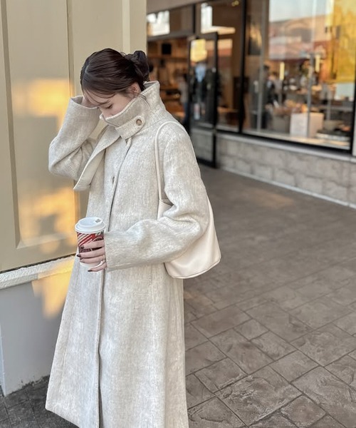 セール】2WAYステンカラーシャギーコート（ステンカラーコート