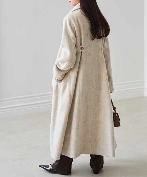 RANAN(ラナン)の「2WAYステンカラーシャギーコート(ステンカラーコート・レディース・ベージュ/アイボリー/グレー・M/LL/L)」の17枚目の写真