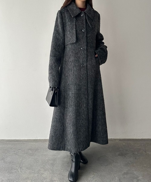 セール】2WAYステンカラーシャギーコート（ステンカラーコート