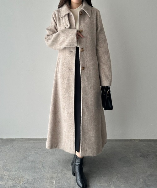 セール】2WAYステンカラーシャギーコート（ステンカラーコート