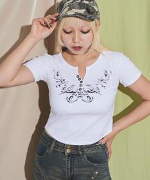 dispark | DISPARK/【25年春夏新作】ヘンリーネックドームスタッズT(Tシャツ/カットソー)