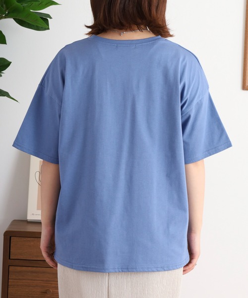 FUNALIVE(ファンアライブ)の「花柄カットワーク刺繍ルーズカットソー(Tシャツ/カットソー・レディース・ブラック/ブルー/ホワイト・FREE)」の18枚目の写真