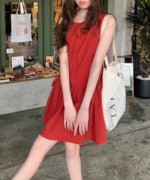 サクラ様38 Sakura様 FOXEY NY ノースリーブ ワンピース レッド 38