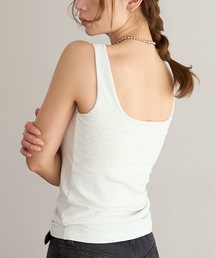 BAMBI WATER（バンビウォーター）の「【特許取得】《カップ付き》360°きれい見え 1枚でお出かけできる スクエアネックタンクトップ ブラトップ チラ見えしないカップ付きタンク（タンクトップ）」