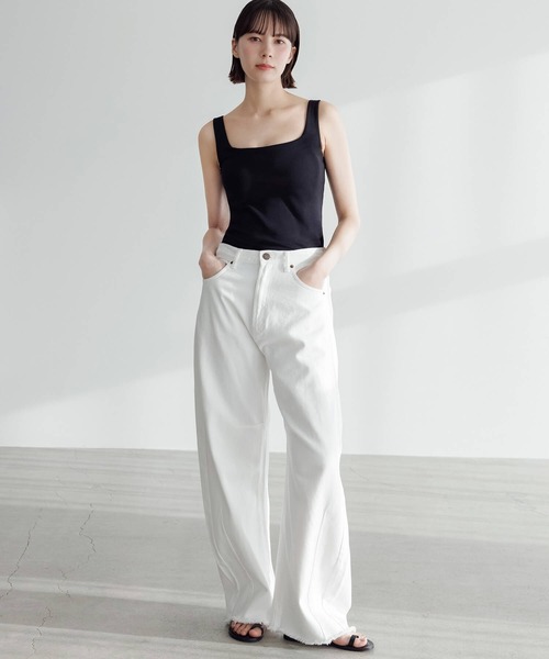 BAMBI WATER(バンビウォーター)の「【特許取得】《カップ付き》360°きれい見え 1枚でお出かけできる スクエアネックタンクトップ ブラトップ チラ見えしないカップ付きタンク(タンクトップ・レディース・ブラック/ベージュ/ライトグレー・M/XL/L/S)」の16枚目の写真