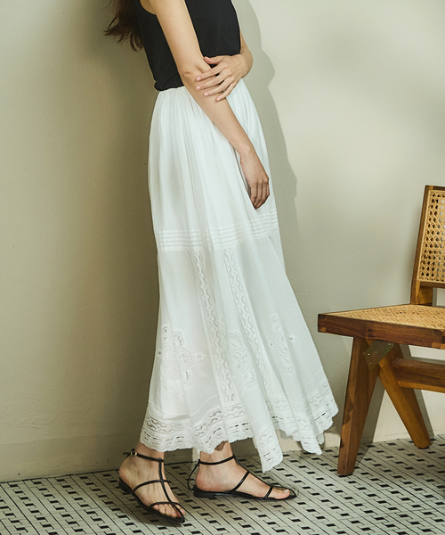 IENA（イエナ）の「コットンレーススカート（スカート）」 - WEAR