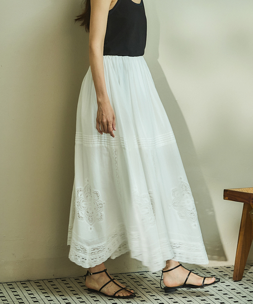 IENA（イエナ）の「コットンレーススカート（スカート）」 - WEAR