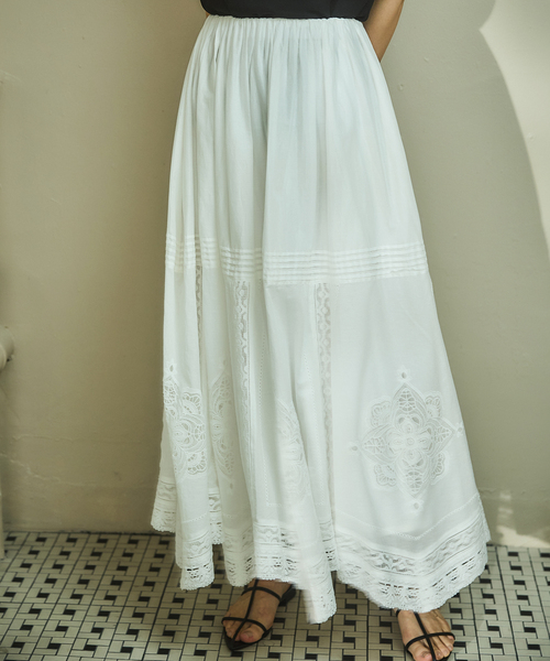 ふーさま専用◆IENA 25AW コットンレーススカート 36 Sサイズ　新品 IENA（イエナ）の「コットンレーススカート（スカート）」 - WEAR