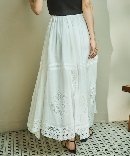 IENA（イエナ）の「コットンレーススカート（スカート）」 - WEAR