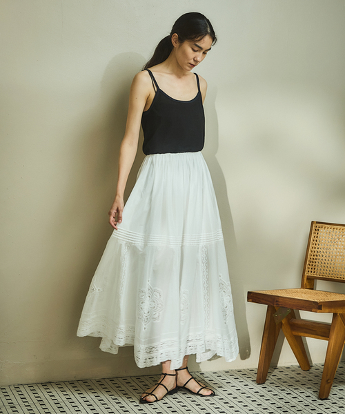 IENA（イエナ）の「コットンレーススカート（スカート）」 - WEAR