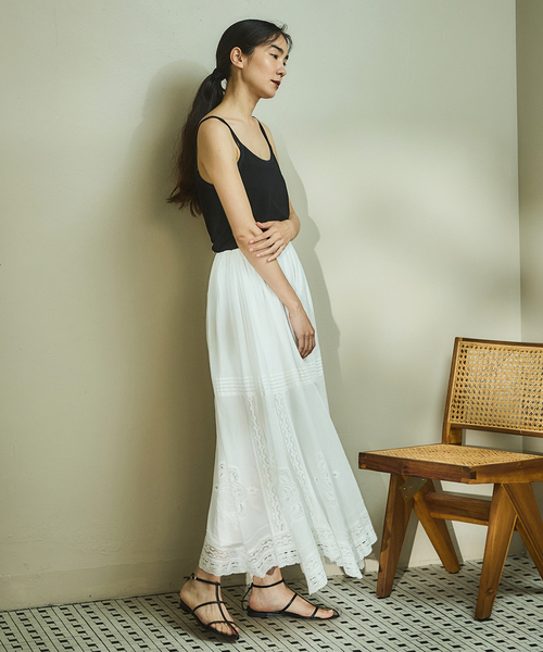 IENA（イエナ）の「コットンレーススカート（スカート）」 - WEAR