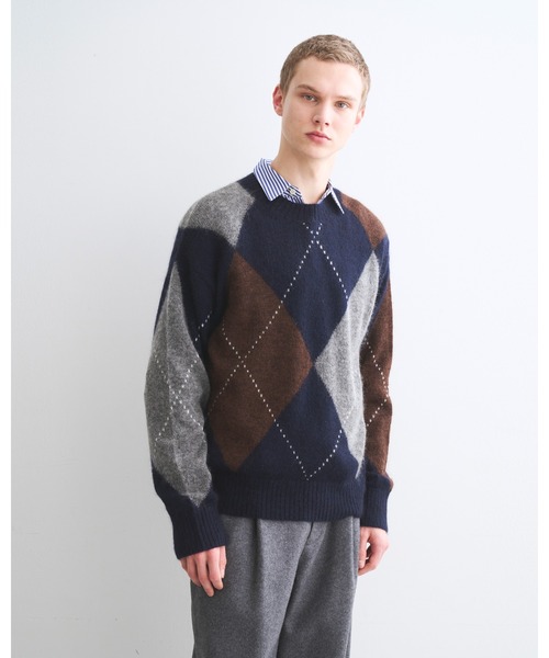 Traditional Weatherwear(トラディショナルウェザーウェア)の「REDDING(ニット/セーター・メンズ・グレー系その他/ネイビー系・XS)」の1枚目の写真
