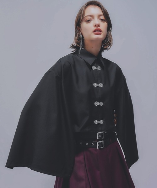 HARE（ハレ）の「チャイナパーツシャツ(HARE)（シャツ/ブラウス・レディース・ブラック/パープル/ブルー・FREE）」の12枚目の写真