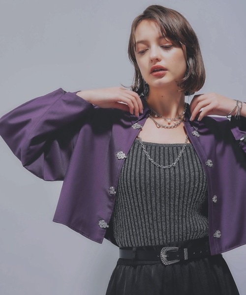 HARE（ハレ）の「チャイナパーツシャツ(HARE)（シャツ/ブラウス・レディース・ブラック/パープル/ブルー・FREE）」の17枚目の写真