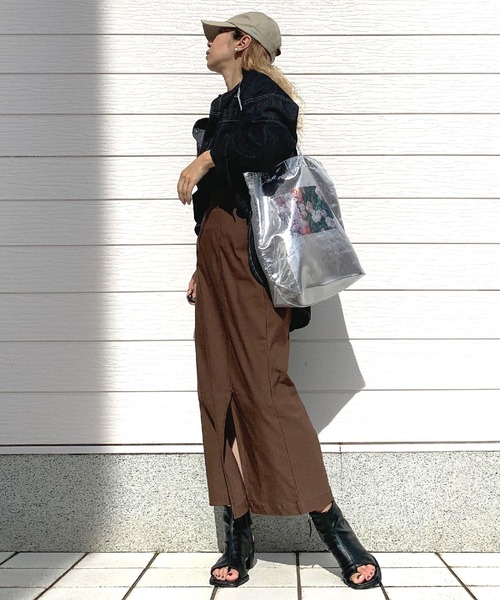 Q（キュー）の「バンドカラーデニムシャツ（シャツ/ブラウス・レディース・ブラック/ネイビー・MEDIUM）」の7枚目の写真