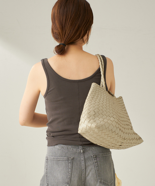 plage（プラージュ）の「《追加》sandwash loose タンク（タンクトップ・レディース・ホワイト/キャメル/チャコールグレー・FREE）」の16枚目の写真