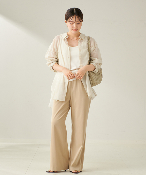 plage（プラージュ）の「《追加》sandwash loose タンク（タンクトップ・レディース・ホワイト/キャメル/チャコールグレー・FREE）」の17枚目の写真