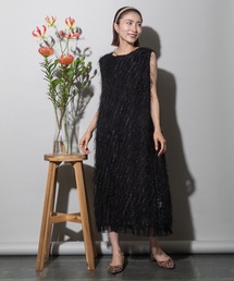 フリンジジャガード ワンピース