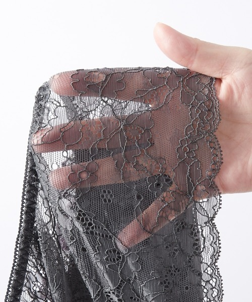 Nissen glamor(ニッセングラマー)の「【大きい胸】高嶺のブラジャーショーツセット 脇高 プレミアム(DEFカップ)(ブラ&ショーツ・レディース・グレー×サックスブルー/チャコールグレー・D70M/D75L/D80L/E70M/E75L/E80L/F70M/F75L/F80L)」の14枚目の写真