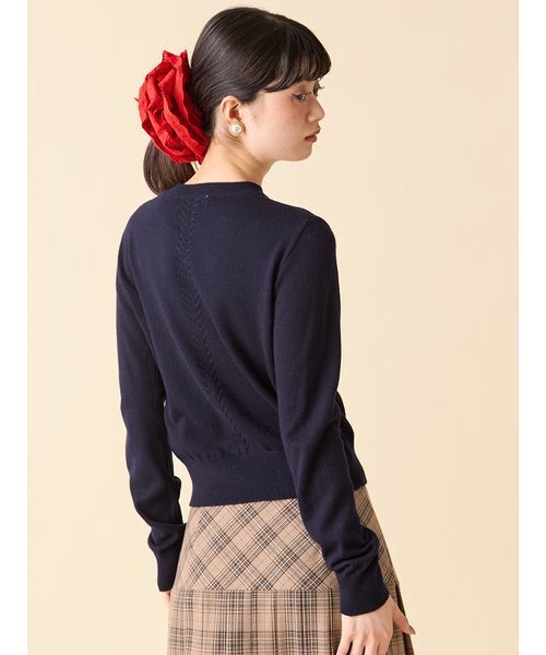 lily brown ロゴ付きラメトップス LILY BROWN ニット セーター ラメジャガードロゴニットトップス