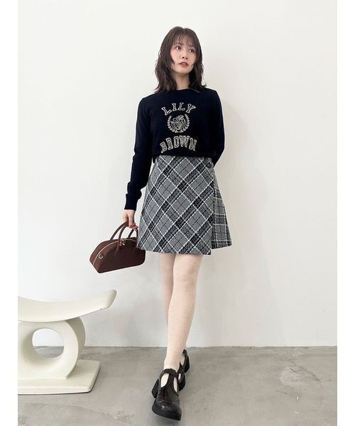 lily brown ロゴ付きラメトップス lily brown ロゴ付きラメトップス