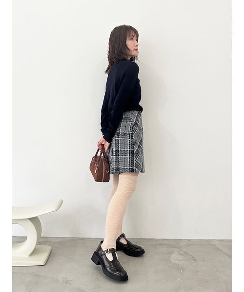 lily brown ロゴ付きラメトップス Lily Brown （リリーブラウン)ラメジャガードロゴニットトップス