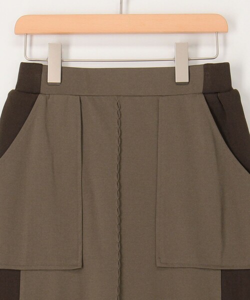 MICO COULIER(ミコクリエ)の「ジャージーピンタックナロースカート(スカート・レディース・ブラウン/ブラック・38/36)」の21枚目の写真