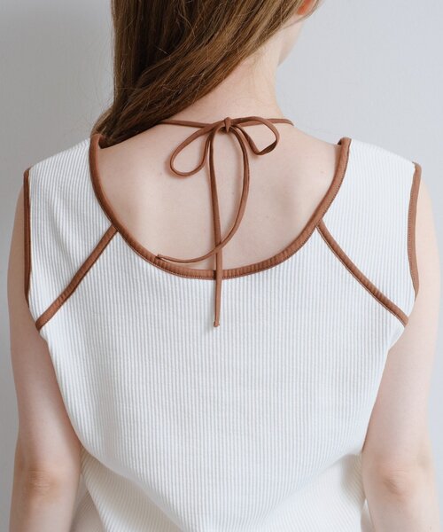 配色パイピングアメスリタンク（タンクトップ）｜Kastane（カスタネ