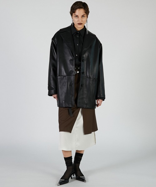 PRANK PROJECT(プランクプロジェクト)の「スーチングミディスカート / Suiting Midi Skirt(スカート・レディース・ブラック/ブラウン・36/38)」の5枚目の写真