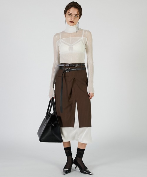 PRANK PROJECT(プランクプロジェクト)の「スーチングミディスカート / Suiting Midi Skirt(スカート・レディース・ブラック/ブラウン・36/38)」の8枚目の写真