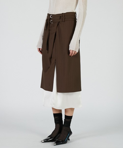 PRANK PROJECT(プランクプロジェクト)の「スーチングミディスカート / Suiting Midi Skirt(スカート・レディース・ブラック/ブラウン・36/38)」の11枚目の写真
