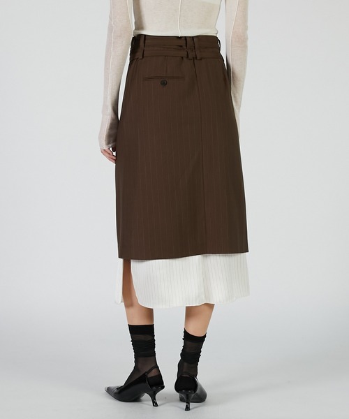 PRANK PROJECT(プランクプロジェクト)の「スーチングミディスカート / Suiting Midi Skirt(スカート・レディース・ブラック/ブラウン・36/38)」の12枚目の写真