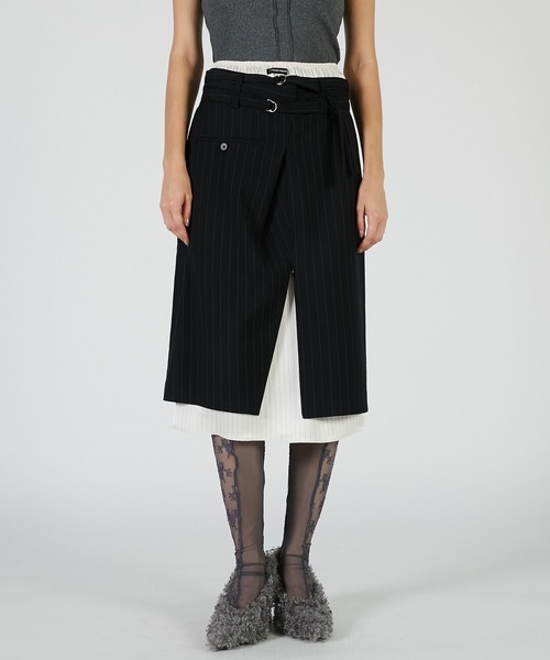 PRANK PROJECT(プランクプロジェクト)の「スーチングミディスカート / Suiting Midi Skirt(スカート・レディース・ブラック/ブラウン・36/38)」の14枚目の写真