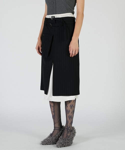 PRANK PROJECT(プランクプロジェクト)の「スーチングミディスカート / Suiting Midi Skirt(スカート・レディース・ブラック/ブラウン・36/38)」の15枚目の写真