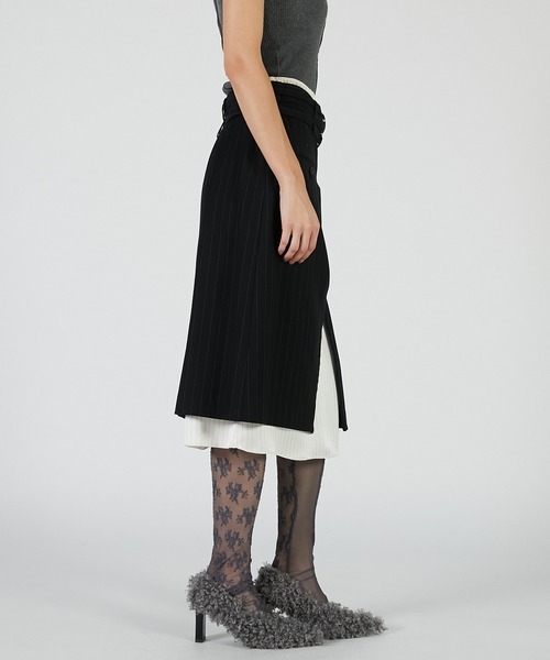PRANK PROJECT(プランクプロジェクト)の「スーチングミディスカート / Suiting Midi Skirt(スカート・レディース・ブラック/ブラウン・36/38)」の17枚目の写真