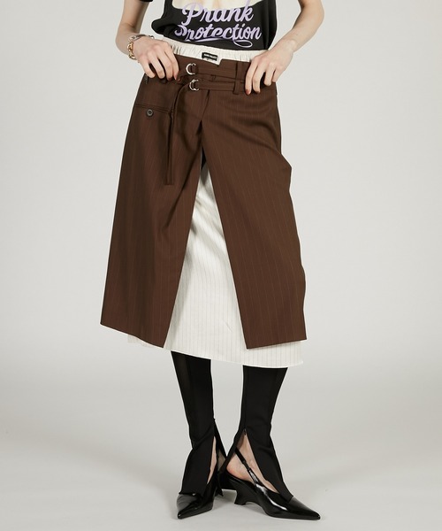 PRANK PROJECT(プランクプロジェクト)の「スーチングミディスカート / Suiting Midi Skirt(スカート・レディース・ブラック/ブラウン・36/38)」の20枚目の写真