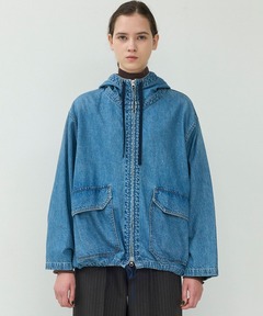 デニムジップアップパーカー