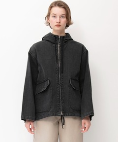 デニムジップアップパーカー