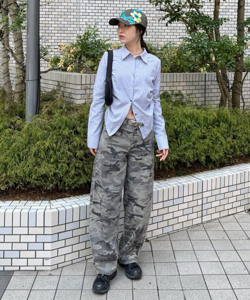 Oriens JOURNAL STANDARD(オリエンス ジャーナルスタンダード)の「《追加2》ベルトデザインツイルパンツ(その他パンツ・レディース・ブラウン/グレー・38/36)」の10枚目の写真