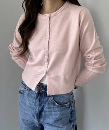 nelliy.（ネルリー）の「裾スリットニットカーディガン　無地/配色（カーディガン/ボレロ）」