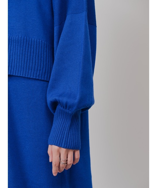 TEVALT（ヴァレット）の「レイヤードライクニットワンピース（ワンピース・レディース・ロイヤルブルー/ブラック/チャコールグレー・38）」の11枚目の写真