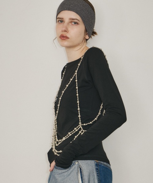 room153（ルームイチゴサン）の「2wayビーズビスチェ（その他トップス・レディース・シルバー・FREE）」の2枚目の写真