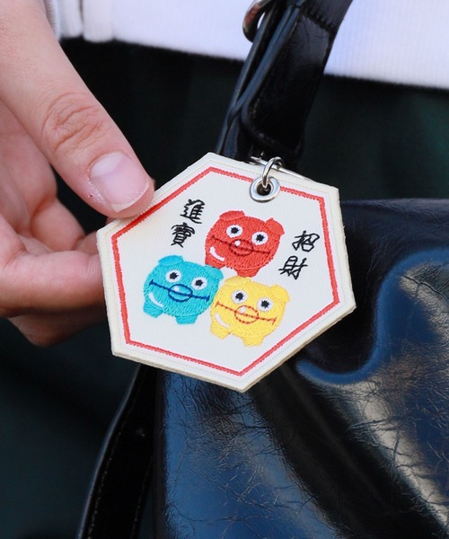 New Retro/ニューレトロ スティッチワークキーホルダー