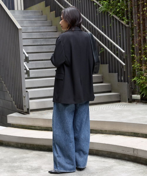 追加2》ウールライクストレッチジャケット（テーラード